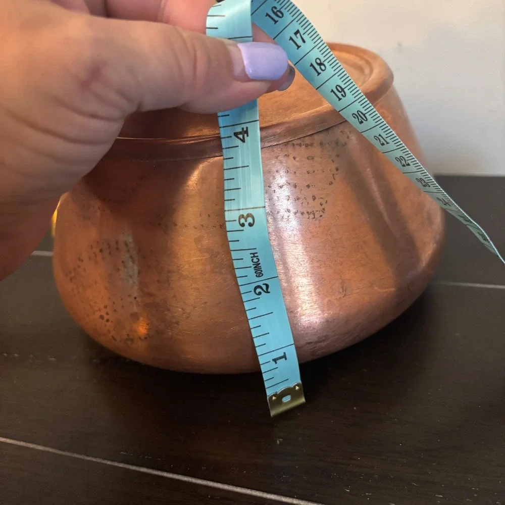 Vintage | Spring Culinox Copper Fondue Pot | Lid | St Steel Lined | Switzerland